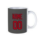 Custom Dark Grey Red Mug