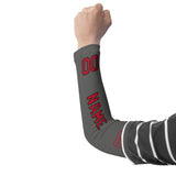 Custom Dark Grey Red Arm Sleeve