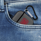 Custom Dark Grey Red AirPods Case