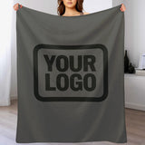 Custom Dark Grey Black Blanket