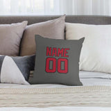 Custom Dark Grey Red Pillowcase