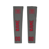 Custom Dark Grey Red Arm Sleeve