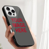 Custom Dark Grey Red Phone Case