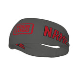 Custom Dark Grey Red Sports headband