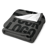 Custom Dark Grey Black Blanket