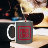 Custom Dark Grey Red Mug