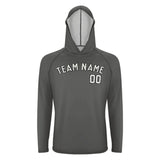 Custom Dark Grey White UV-Hoodie
