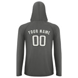 Custom Dark Grey White UV-Hoodie