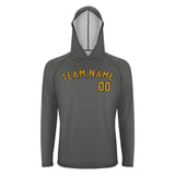 Custom Dark Grey Yellow UV-Hoodie