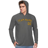 Custom Dark Grey Yellow UV-Hoodie