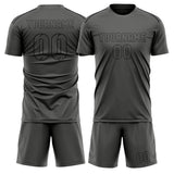 Custom Dark Grey Dark Grey Soccer Jersey