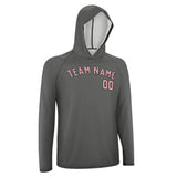 Custom Dark Grey Light Pink UV-Hoodie