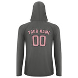 Custom Dark Grey Light Pink UV-Hoodie