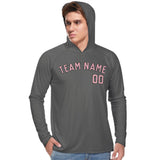 Custom Dark Grey Light Pink UV-Hoodie