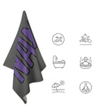 Custom Dark Grey Light Purple Beach Towel