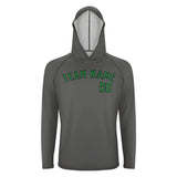 Custom Dark Grey Emerald Green UV-Hoodie