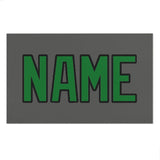 Custom Dark Grey Emerald Green Beach Towel