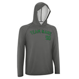 Custom Dark Grey Emerald Green UV-Hoodie