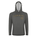 Custom Dark Grey Light Khaki UV-Hoodie
