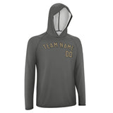 Custom Dark Grey Light Khaki UV-Hoodie