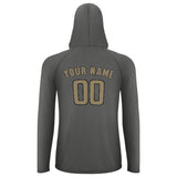 Custom Dark Grey Light Khaki UV-Hoodie