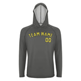 Custom Dark Grey Light Yellow UV-Hoodie