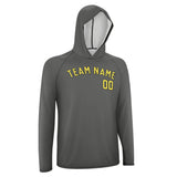 Custom Dark Grey Light Yellow UV-Hoodie