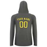 Custom Dark Grey Light Yellow UV-Hoodie
