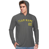 Custom Dark Grey Light Yellow UV-Hoodie
