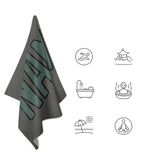 Custom Dark Grey Blue Green Beach Towel