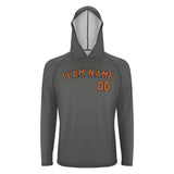 Custom Dark Grey Orange UV-Hoodie