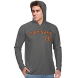 Custom Dark Grey Orange UV-Hoodie