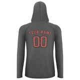 Custom Dark Grey Copper Rose UV-Hoodie