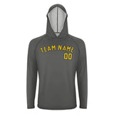 Custom Dark Grey Gold UV-Hoodie