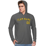 Custom Dark Grey Gold UV-Hoodie