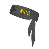 Custom Dark Grey Gold Headband