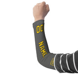 Custom Dark Grey Gold Arm Sleeve
