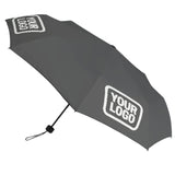 Custom Dark Grey White Automatic Umbrella