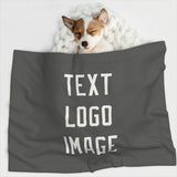 Custom Dark Grey White Pet Blanket