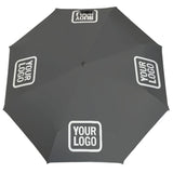 Custom Dark Grey White Automatic Umbrella