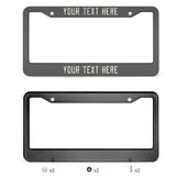 Custom Dark Grey White License Plate Frame