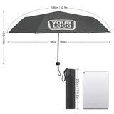 Custom Dark Grey White Automatic Umbrella