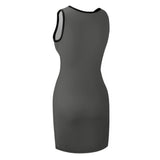 Custom Dark Grey Brown Sleeveless Vest Dress