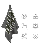 Custom Dark Grey Olive Beach Towel