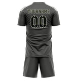 Custom Dark Grey Olive Soccer Jersey