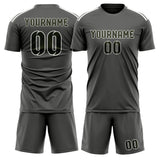 Custom Dark Grey Olive Soccer Jersey