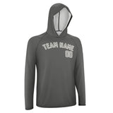 Custom Dark Grey Gray UV-Hoodie
