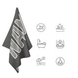 Custom Dark Grey Gray Beach Towel