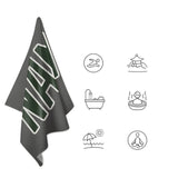 Custom Dark Grey Dark Green Beach Towel
