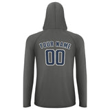 Custom Dark Grey Blue UV-Hoodie